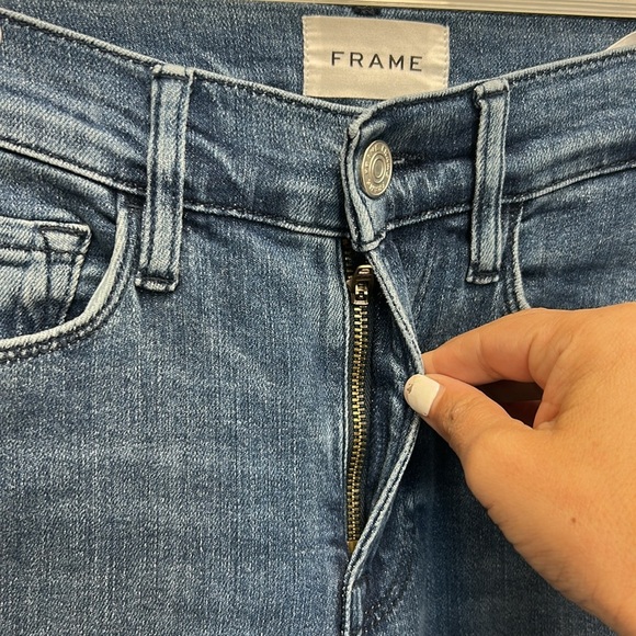 Frame Le Palazzo High-Rise Cropped Wide-Leg Jeans - Picture 3 of 7